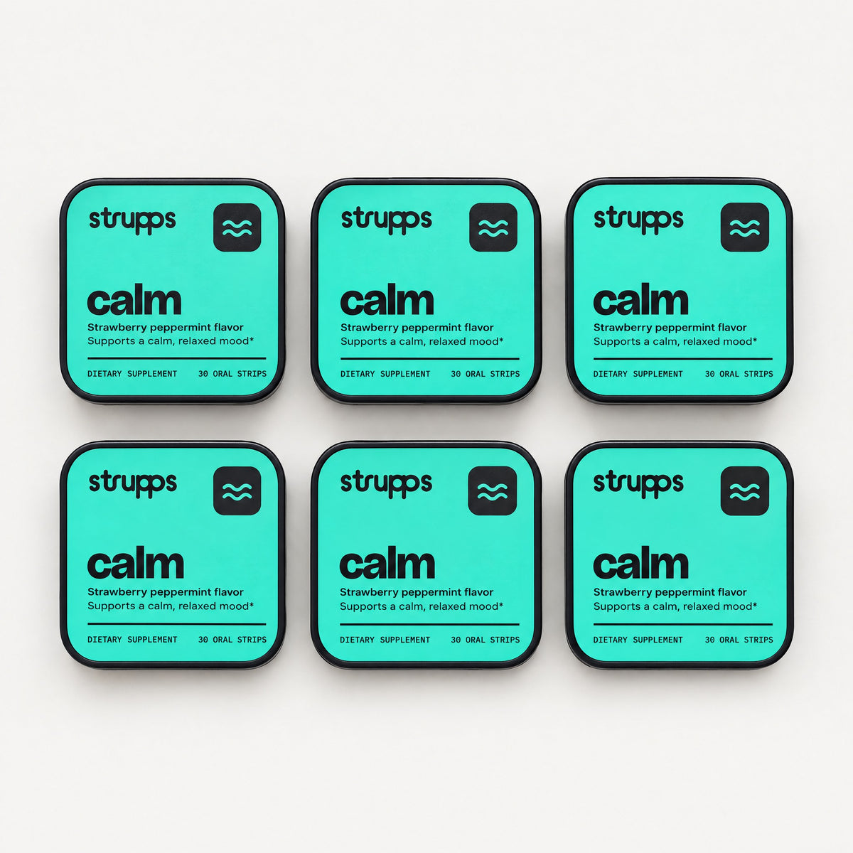 Six tins of The Calm Strip