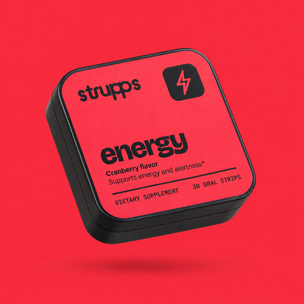 The Energy Strip tin on red