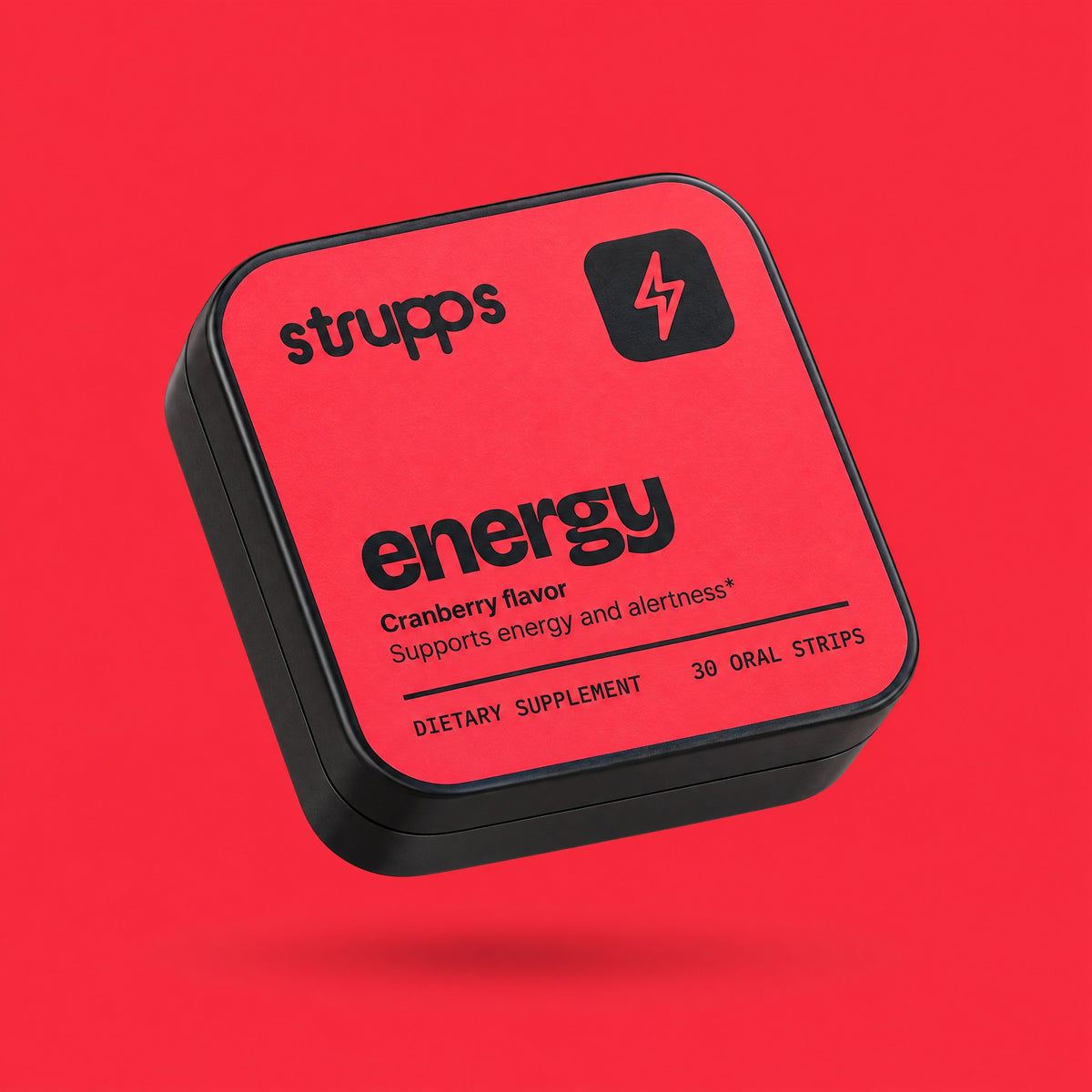 The Energy Strip tin on red