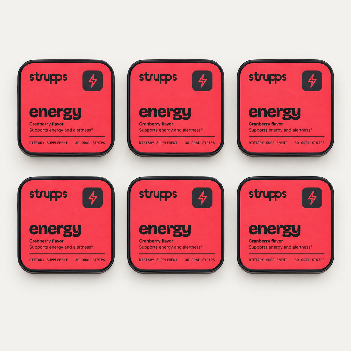 Six tins of The Energy Strip